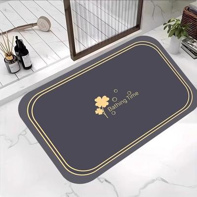 Rutschfeste Badezimmer-Bodenmatte aus Kristall-Samt