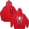 American casual hooded long zipper sweatshirt for men, autumn/winter new youth loose simple Spider-Man print sweatshirt
