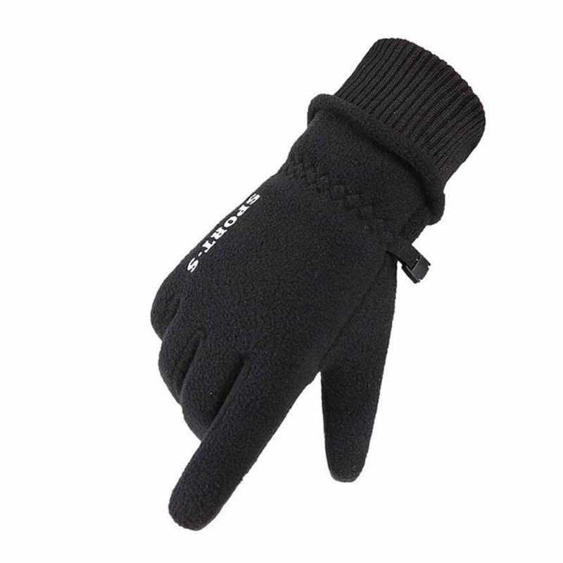Men Winter Fleece Lined Gloves Waterproof Non-slip Warm Touch Screen Gloves For Outdoor Sports
