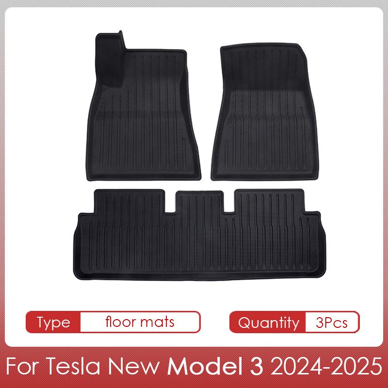 For Tesla Model 3 2024 Highland Floor Mats Cargo Liner Waterproof Anti-slip Trunk Mat TPE Pads Model 3 2025 Highland Accessories
