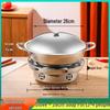 304 Stainless Steel Portable Alcohol Stove Hot Pot Set