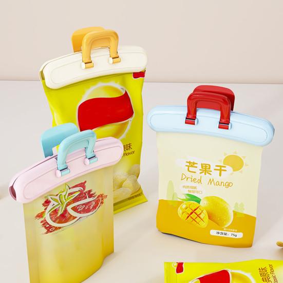 Snackbeutel-Klammern Multifunktionale Verschlussklammern für Snackbeutel Gewürz Tee Mehlbeutel Starker luftdichter Verschluss Einfache Einhandbedienung Kunststoff Küche