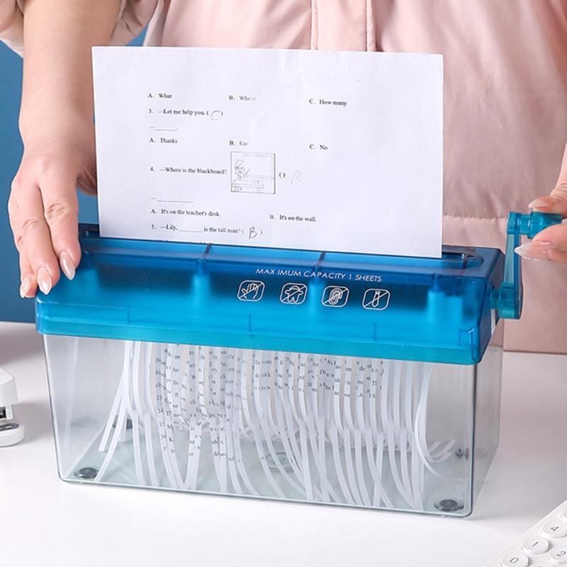 Mini Hand Shredder Portable Hand Shredder Paper Shredder Manual Paper Shredder Mini Paper Cutting Machine Office