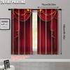 2Pcs Red Blackout Curtains For Privacy Machine Washable Perfect For Bedroom Living Room Decor Fashion Decorative Curtain