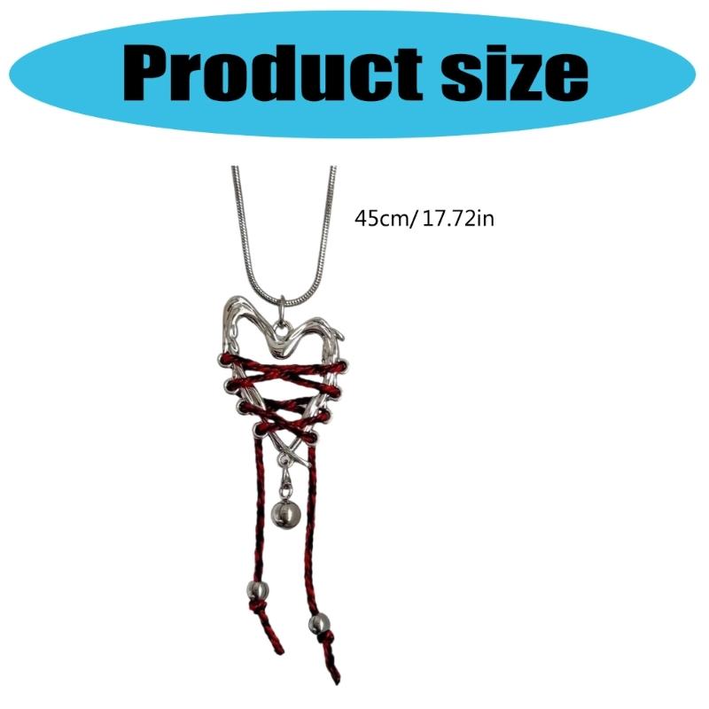 Fashionable Versatile Heart Pendant Necklace Flexible Snake Chain Clavicle Accessories Fashion Jewelry Accessory