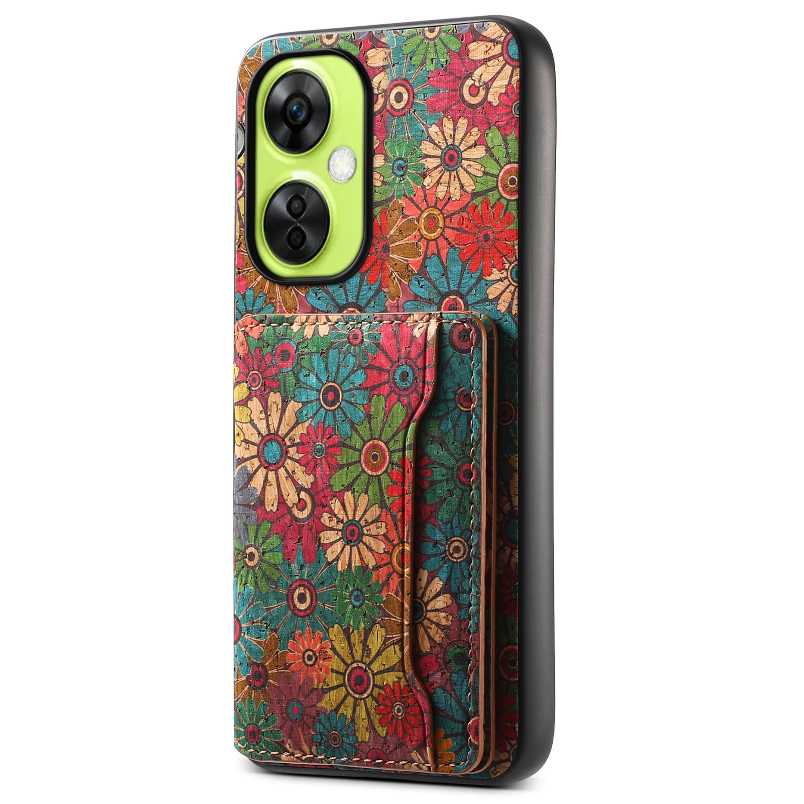 

For OnePlus Nord CE 3 Lite 5G/N30 5G Kickstand Case Card Slot PU+TPU+PC Phone Shell Spring/Green