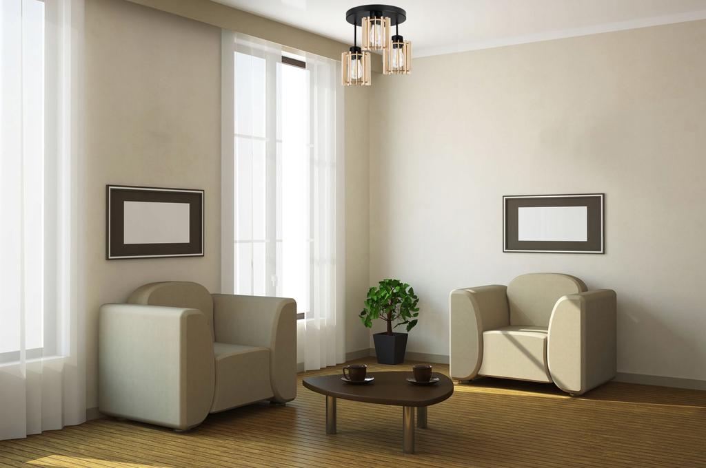 MODERN WOODEN LED CEILING HANGING LAMP