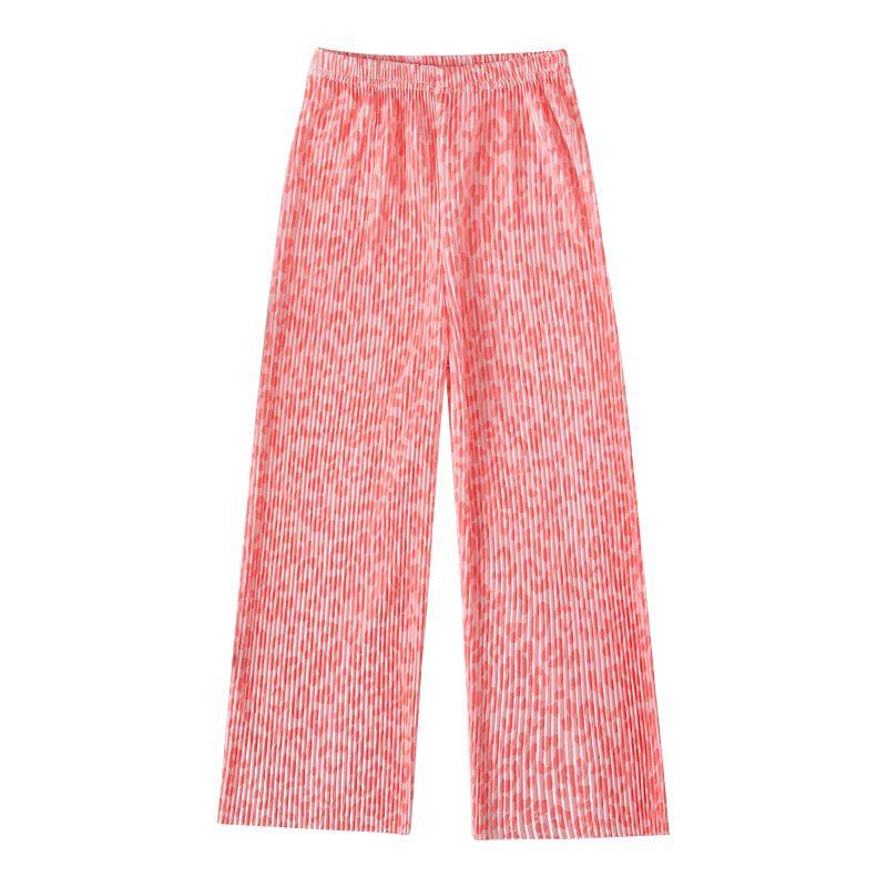 Pantalons larges pour filles Été Nouveau Pantalons décontractés amples Taille moyenne Pantalons à jambe droite pour filles Version fine