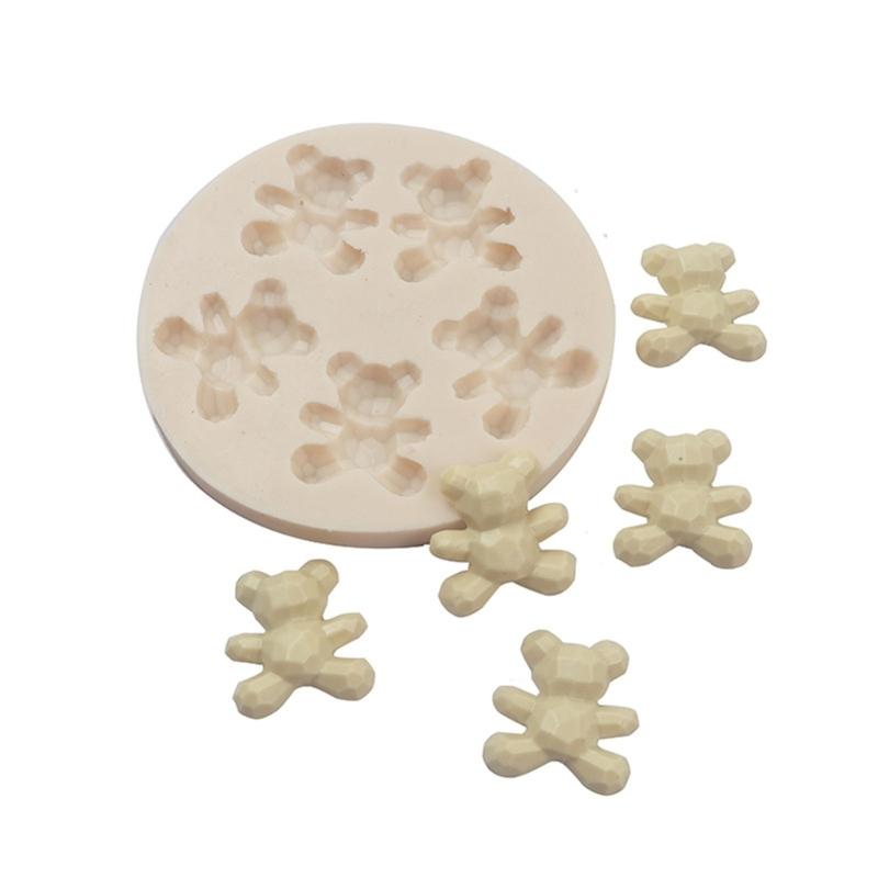 Silicone Mold Chocolate Diamonds Bear Fondant Cake Candy Soap Moulds DIY Baking Decorating Tools for Dessert Cake