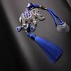 Blue Inlaid with Suction Cup, Personalized Elephant Car Pendant, Creative Design