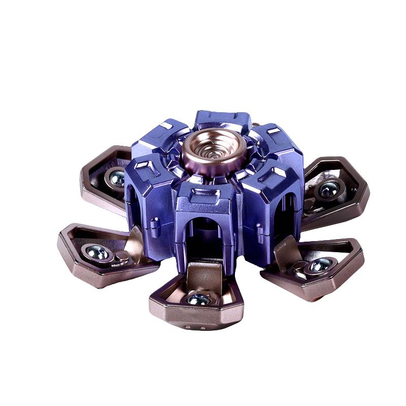 Creative EDC Hexagonal Spinner Toy High Speed Rotating Fingertip Gyroscope Stress Relief Sensory Gadget for Adults Office Relax