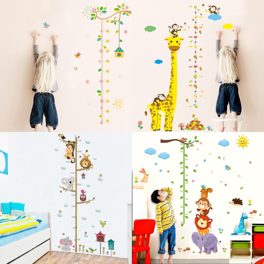 Lebhaftes Wachstum Höhenmesslatte Abnehmbarer Wandaufkleber für Kinder- und Babyzimmer-Dekor