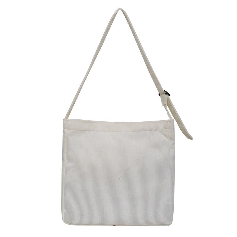 

Large capacity shopping bag casual literary canvas handbag simple retro corduroy shoulder messenger women s bag one size fits all