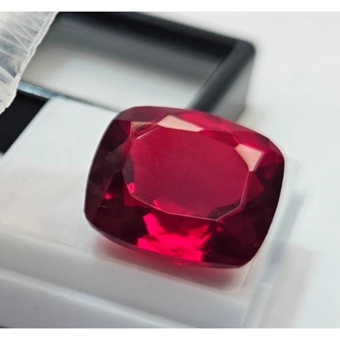 Mozambique Red Ruby 15+ Ct Cushion Cut Certified Beautiful Loose Gemstone