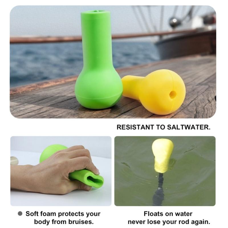Elastic Handle End Protective Case PU Fishing Rod End Cap Universal Fishing Rod Tail Protector Rod Butt Cushion