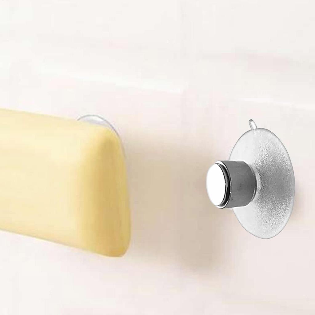 Magnetic Soap Holder Magnetic Suction Cup Soap Dock Bathroom Accessories Storage Rack Punch-Free Wall Mounted Soap Shelf
