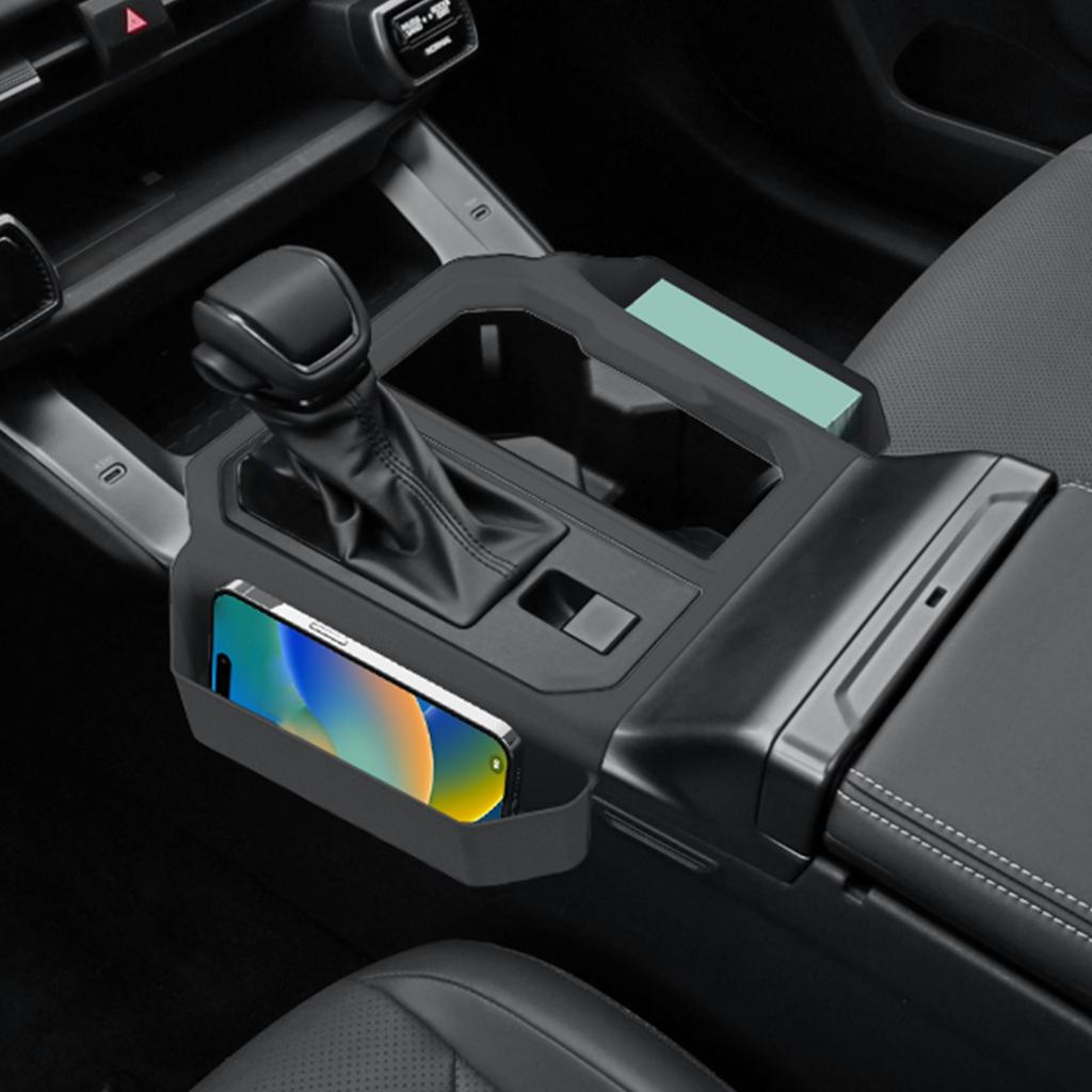Für Toyota RAV4 2026 ABS Auto Mittelkonsolen-Taschenaufbewahrung Auto Mittelkonsolen-Aufbewahrungstasche Innenraumzubehör Schwarz