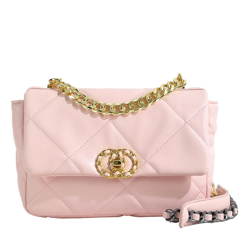 Crossbody Bag Girls Texture Casual Shoulder Chain Bag Bag Diamond Fashion Simple Light Luxury Small Square Bag