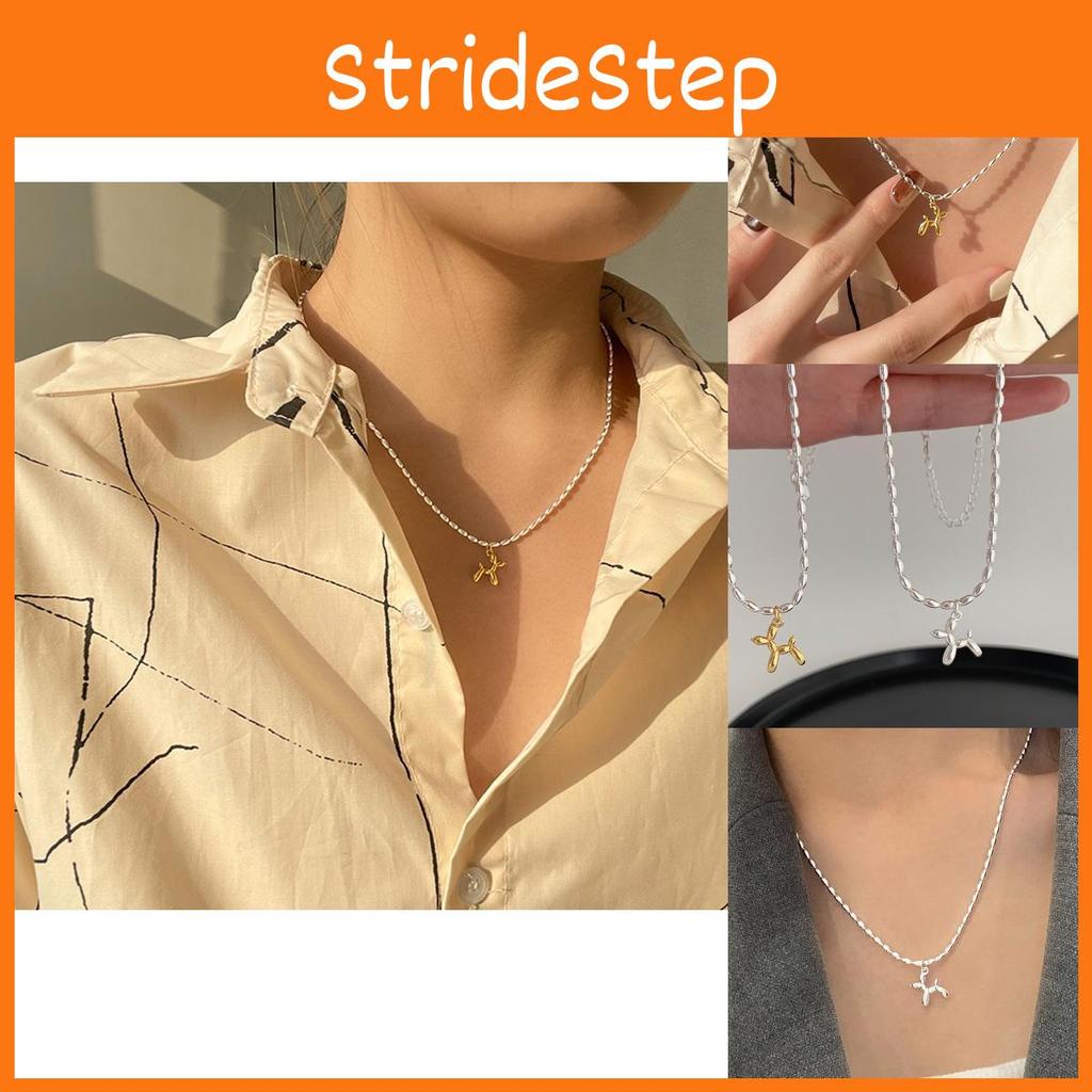 Trendy And Charming Animal Pendant Necklace Featuring Balloon Dog Design For Women