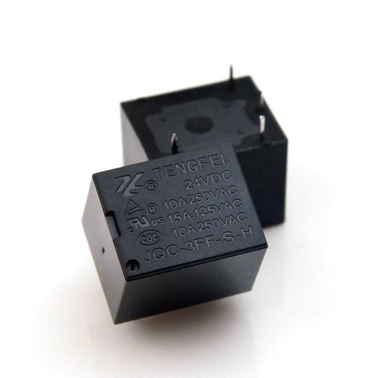24V Relay, 4-Pin T73, Supports 5V/6V/9V/12V, 10A Small Electromagnetic Relay