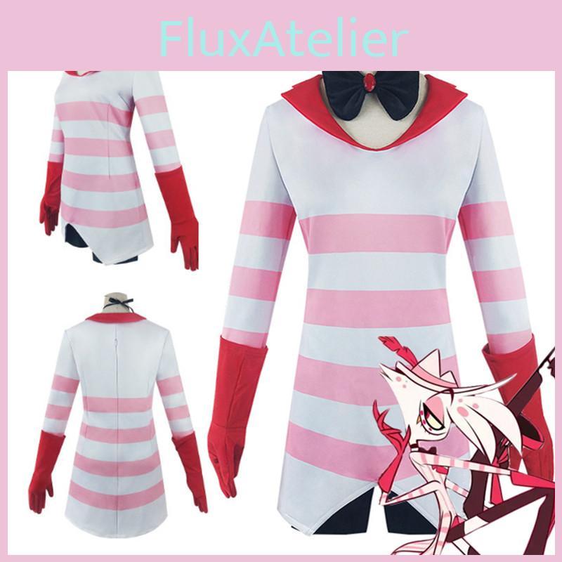 Superbe Costume de Cosplay d'Angel Dust de Hazbin Hotel Avec une Fabrication Exquise Pour Halloween