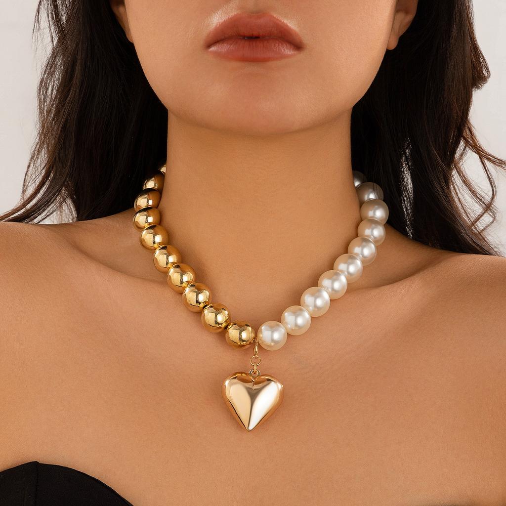 Luxury Vintage Big Pearl Collar Choker  New In Trend Jewelry Fashion Woman's Choker Necklace On the Neck Wedding Gift