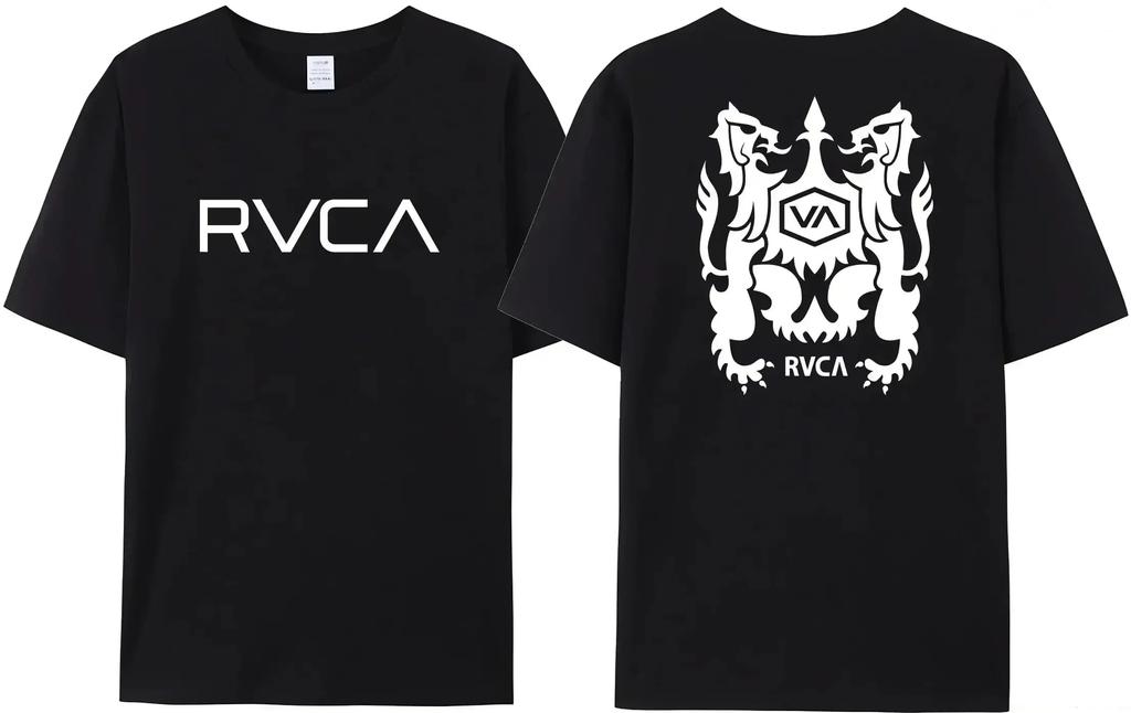 Summer Trendy Brand RVCA T-shirt Men's Women's Plus Size Loose Short-sleeved Fashion Design Tee Streetwear Fashion Top