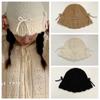 Basin Hat Bowknot Knitted Hat Warm Cap Winter Cap Casual Bucket Hat  Apparel Accessories