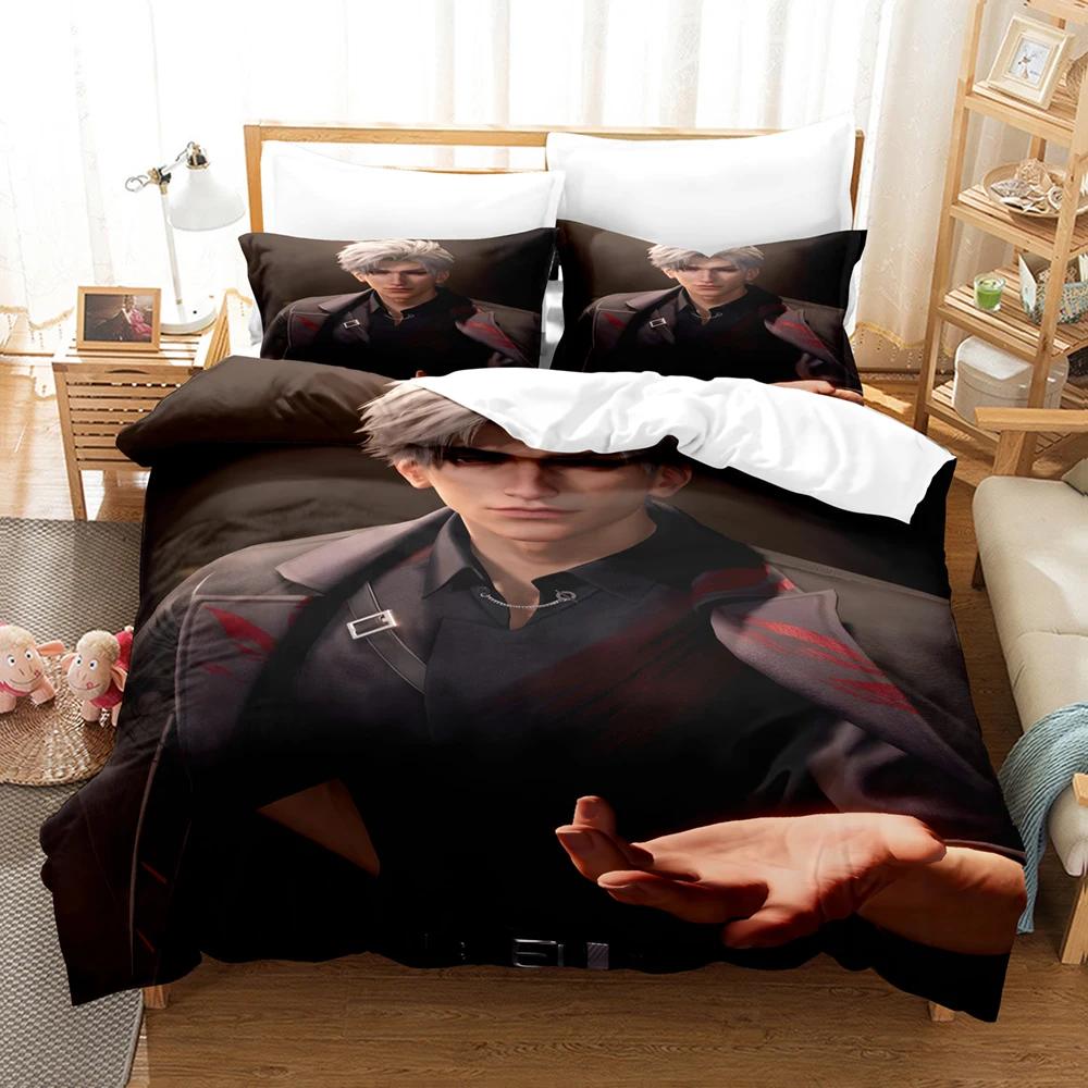 

Игровой постельный комплект Love And Deepspace Удобный комплект пододеяльника с наволочками Зейн подарок для спальни EU Twin(135x200cm)