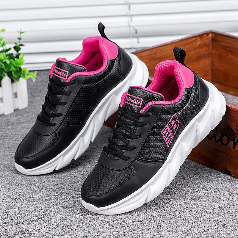 Fashion Spring and Autumn Ladies Daily Women's Shoes Casual Sports Korean Fashion Breathable Flat Bottom Running Light Travel Sneakers