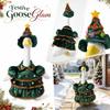 23 Inch Porch Goose Christmas Tree Costume Set with Decorative Hat and Outfit for Holiday Indoor Outdoor Display