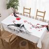 Mount Fuji Cherry Blossoms Rectangle Tablecloth for Table Decor Holiday Waterproof Reusable Table Cloth for Table Kitchen Dining
