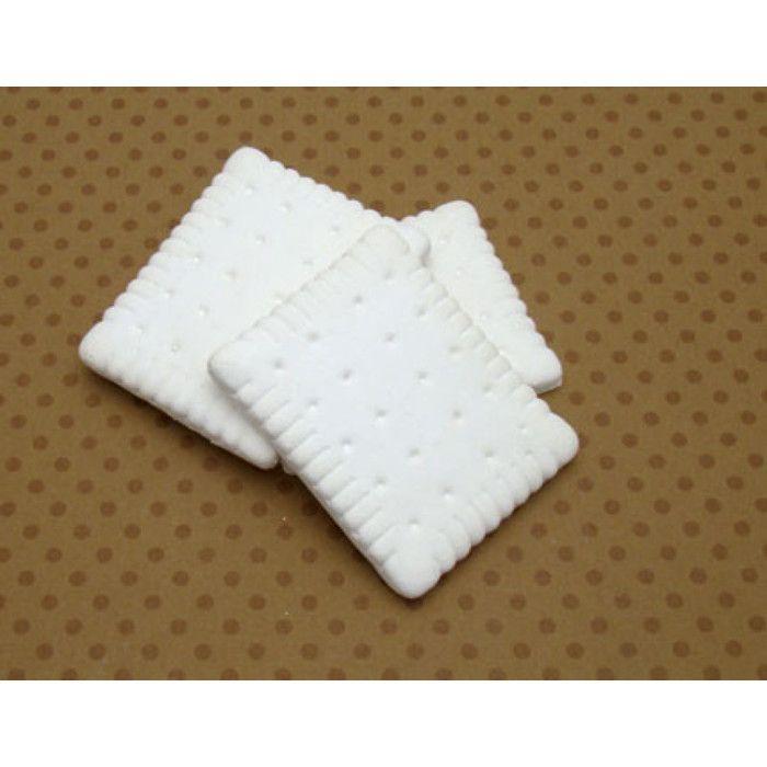 Plâtre à Décorer - DTM - Petit Beurre - 4,5 x 5,5 cm - Blanc - Mixte