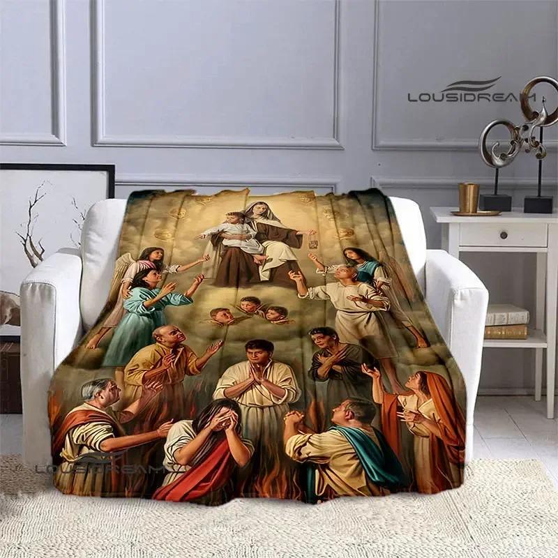 Virgin Mary Faith Print Blanket Flannel Soft Comfort Blanket Home Travel Blanket Kids Warm Blanket picnic blanket birthday gift