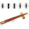 Natural Wood Chopsticks Set, Reusable Classic Style Chopsticks ,Dishwasher Safe Non-Slip Design Chop Sticks 5 Pairs Gift Set