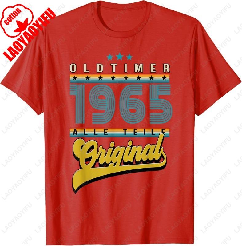 1965 Birthday Gift 1965 Vintage Car TShirt Summer Fashion Shortsleev Funny Print Men Women Cotton Tee Casual Comfortable Tops