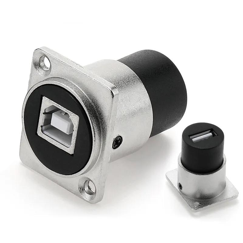 

3D Printer Interface Female Socket Type B USB Electronic Connector Data Adapter Panel Mounting Solderless with Waterproof Cap