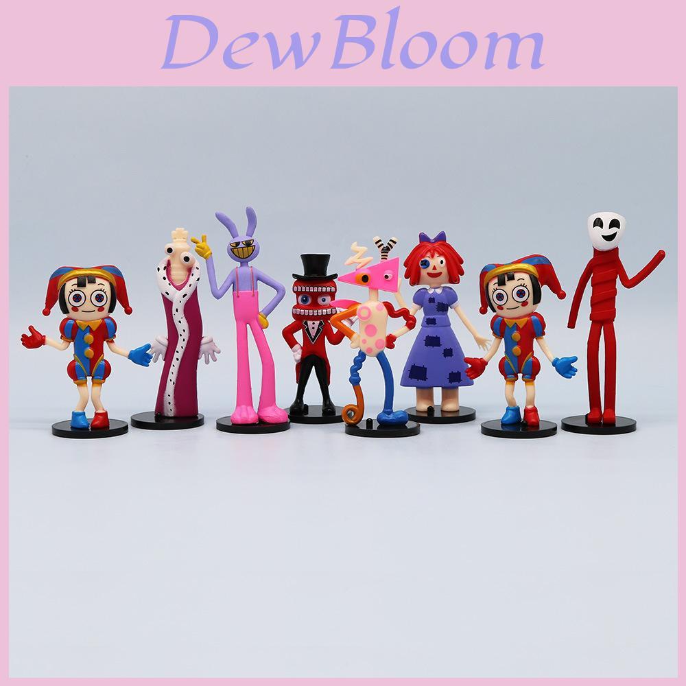 Magical Circus Pvc Figure Set Rabbit Clown Cartoon Cake Decoration 8 Characters 11cm