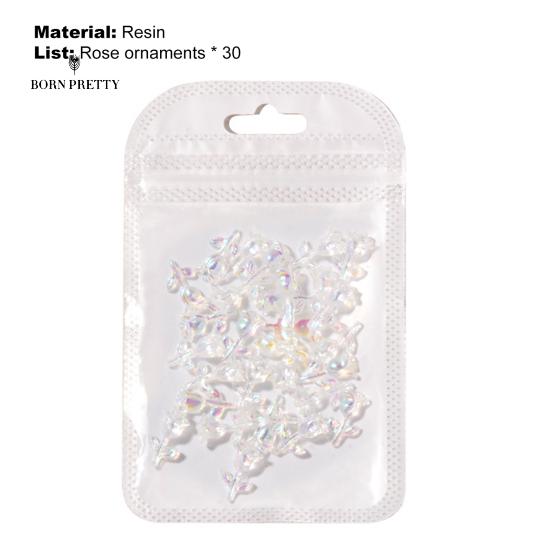 Exquisite Nail Flower Nails Ornaments Decor DIY Ice Penetration Aurora Effect