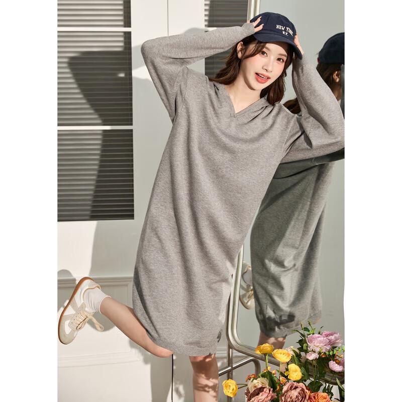TonLion Women s 2023 Hooded Knit Long Base Dress L