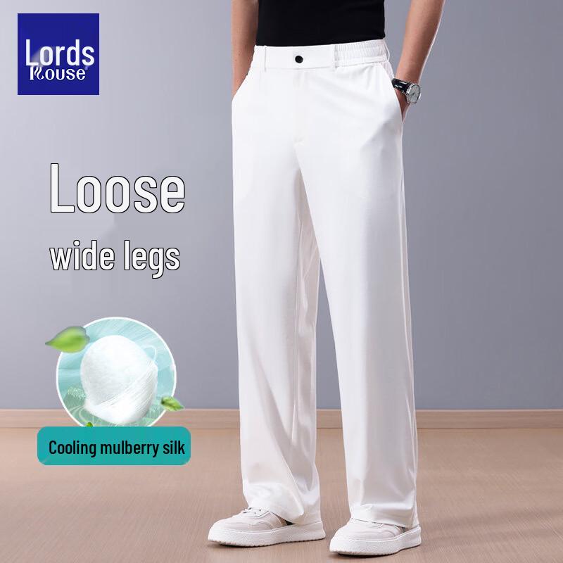 ROHTO Men's Cooling Ice Silk Loose Straight-Leg Casual Pants