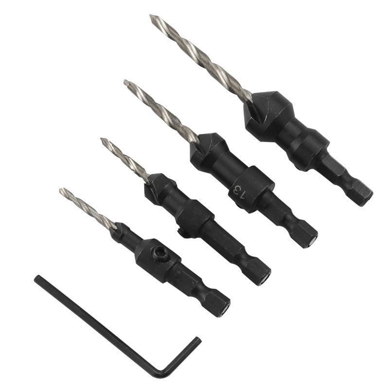 Hexagonal and Tapered Countersink Drill Bits for Woodworking
