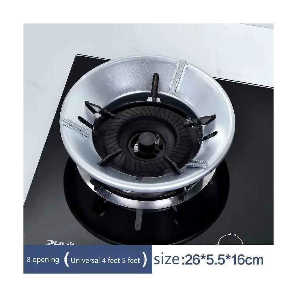Home Gas Stove Fire Wind Proof Energy Saver Cover Wind Shield Bracket Disk Fire Reflection Windproof Stand Kitchen Cooker Cover