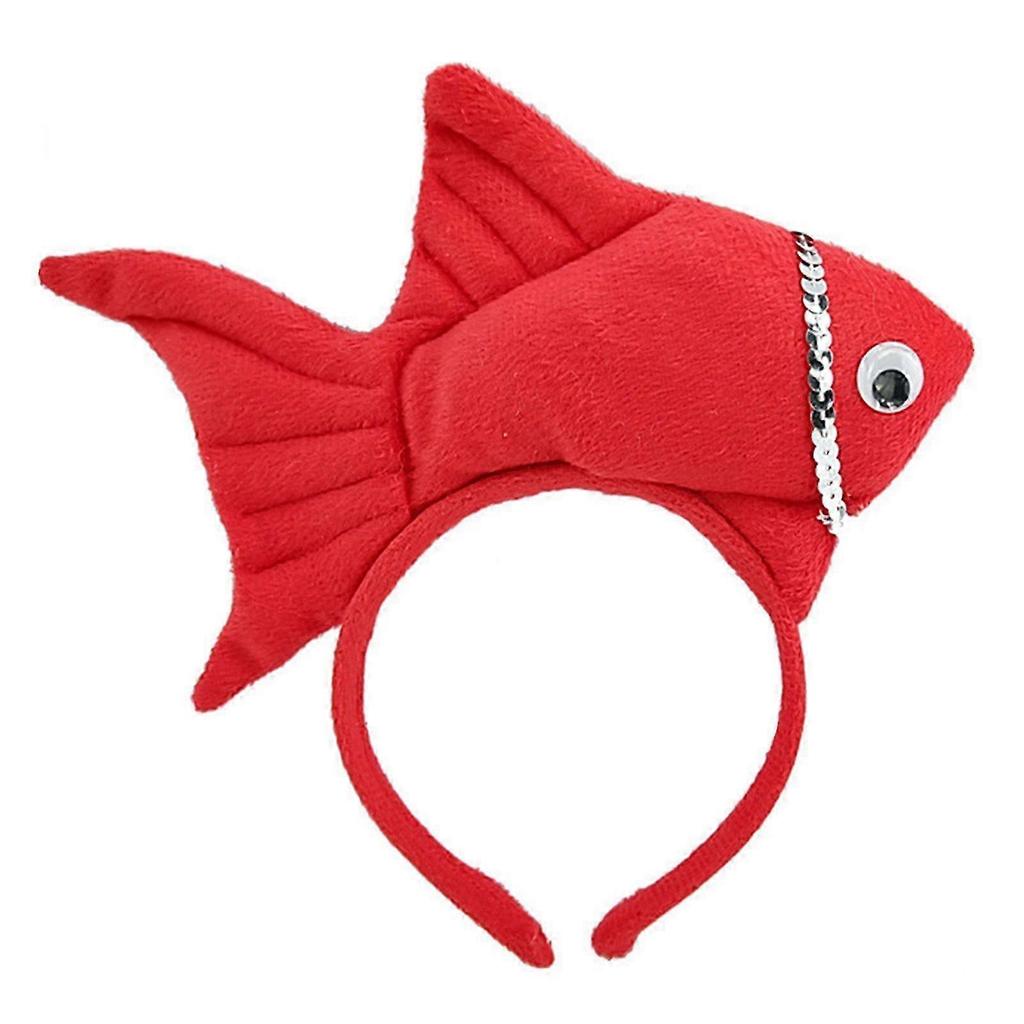 Mengxi Goldfish Headband Fish Design Costume Hair Hoop Adjustable Headband Cosplay Props Party Dress Up Birthday Supplies-zyb