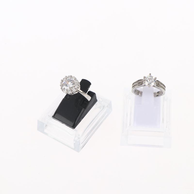 5Pcs Clear Ring Display Stands Ring Jewelry Tray Ring Storage Organizer Shelf For Jewelry Counter Showcase Display Prop