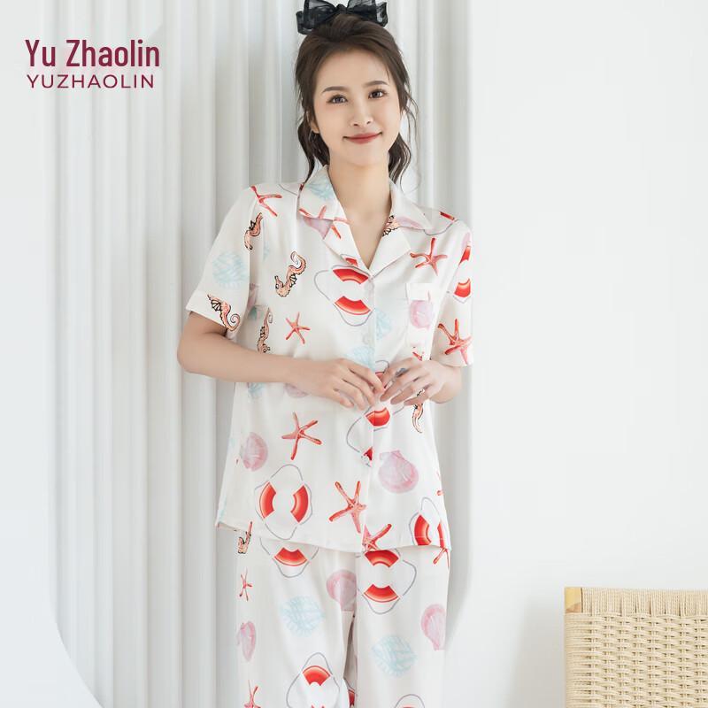 YUZHAOLIN Women s Summer Cartoon Pajama Set L