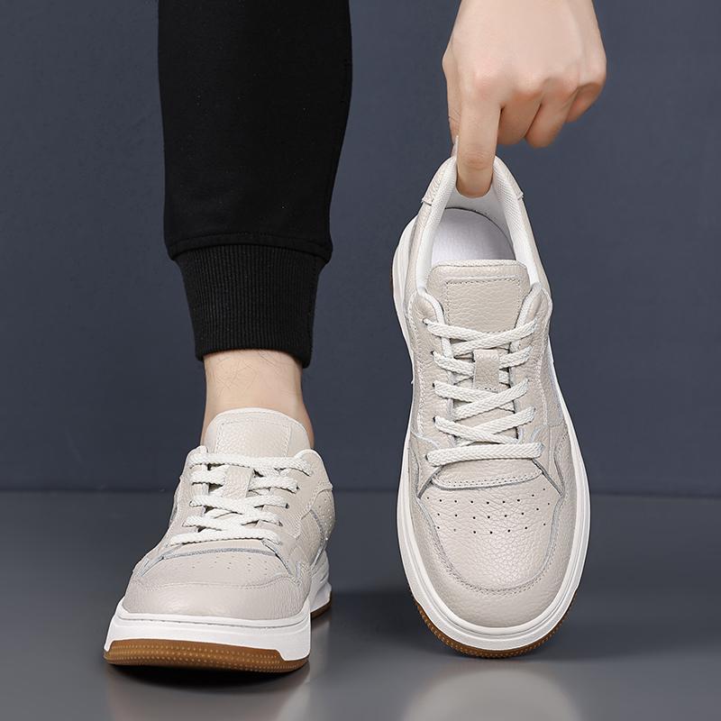 Fashion Luxury Brand Men's Real Leather Sneakers New Trend Comfy Walking Shoes Non-Slip Business Footwear Classic Casual Man Oxford Shoe