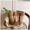 Straw Bag Women's Handbag Seaside Tote Bag Large-capacity Woven Shoulder Bag Rattan Straw Bag Bucket Bag Tide