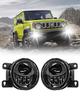 Chelhead Jimny LED Fog Lights for Direct Replacement for Jimny LED Fog Light Custom Parts JB23W/64/JB43W/74, White, OEM, Waterproof, Unit, Dress-Up
