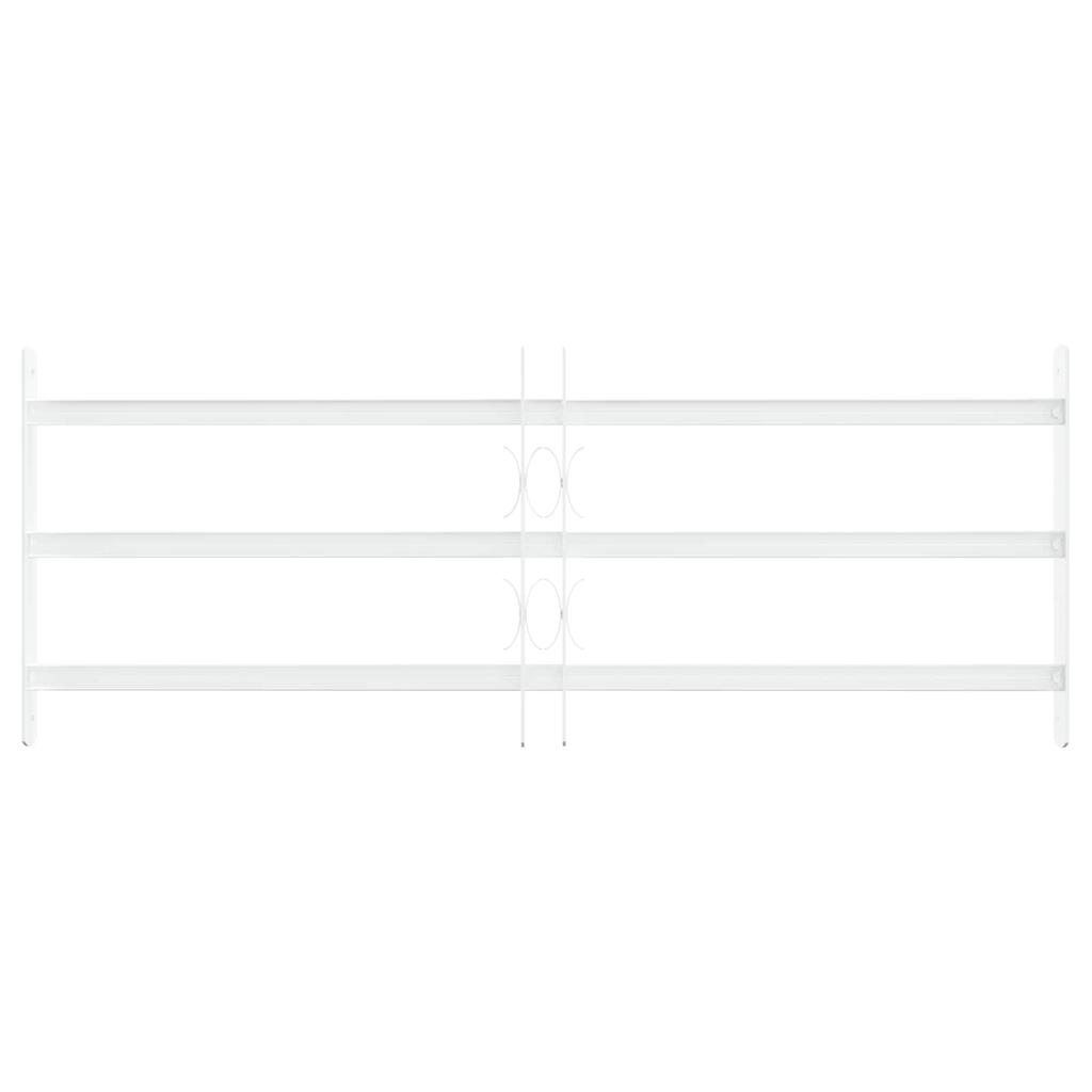 Window Security Grille with 3 Horizontal Bars Adjustable from 63 114 cm
